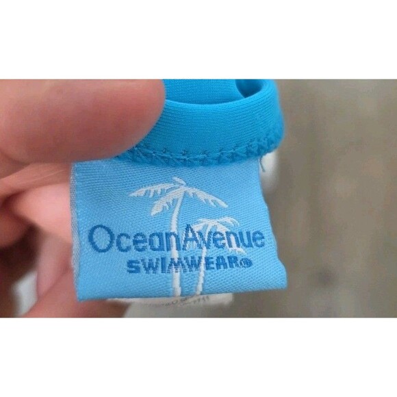 Ocean Avenue Swimwear Tankini Top and Bikini Bottom Set Blue Geometric Size L - Picture 10 of 12